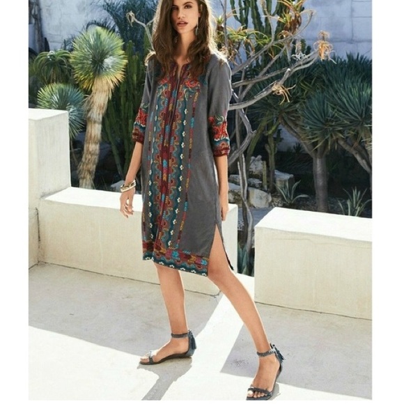 Johnny Was Dresses & Skirts - JOHNNY WAS Ornella Embroidery Tie-Belt Dress XL